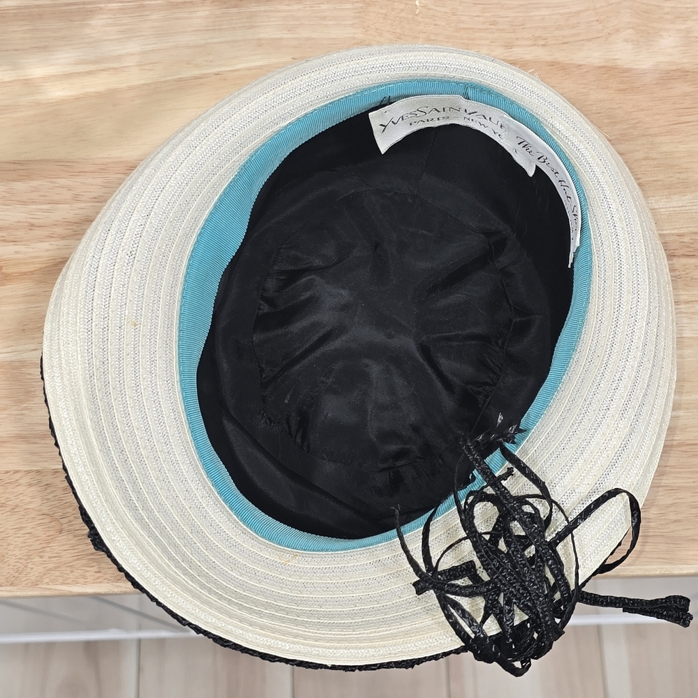 Vintage 1960s Yves Saint Laurent Paris - New York Woven/Straw Statement Hat - Picture 10 of 12